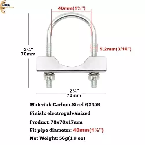 nbr-u-and-cut-clamp-u-bolt-antenna-mast-metal-clamp-with-nut-and-washer-1pcs