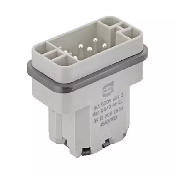 Harting Han Q Power Connectors Protection Cover Male 1.5 mm² Fine Strand Wire, 09120082634