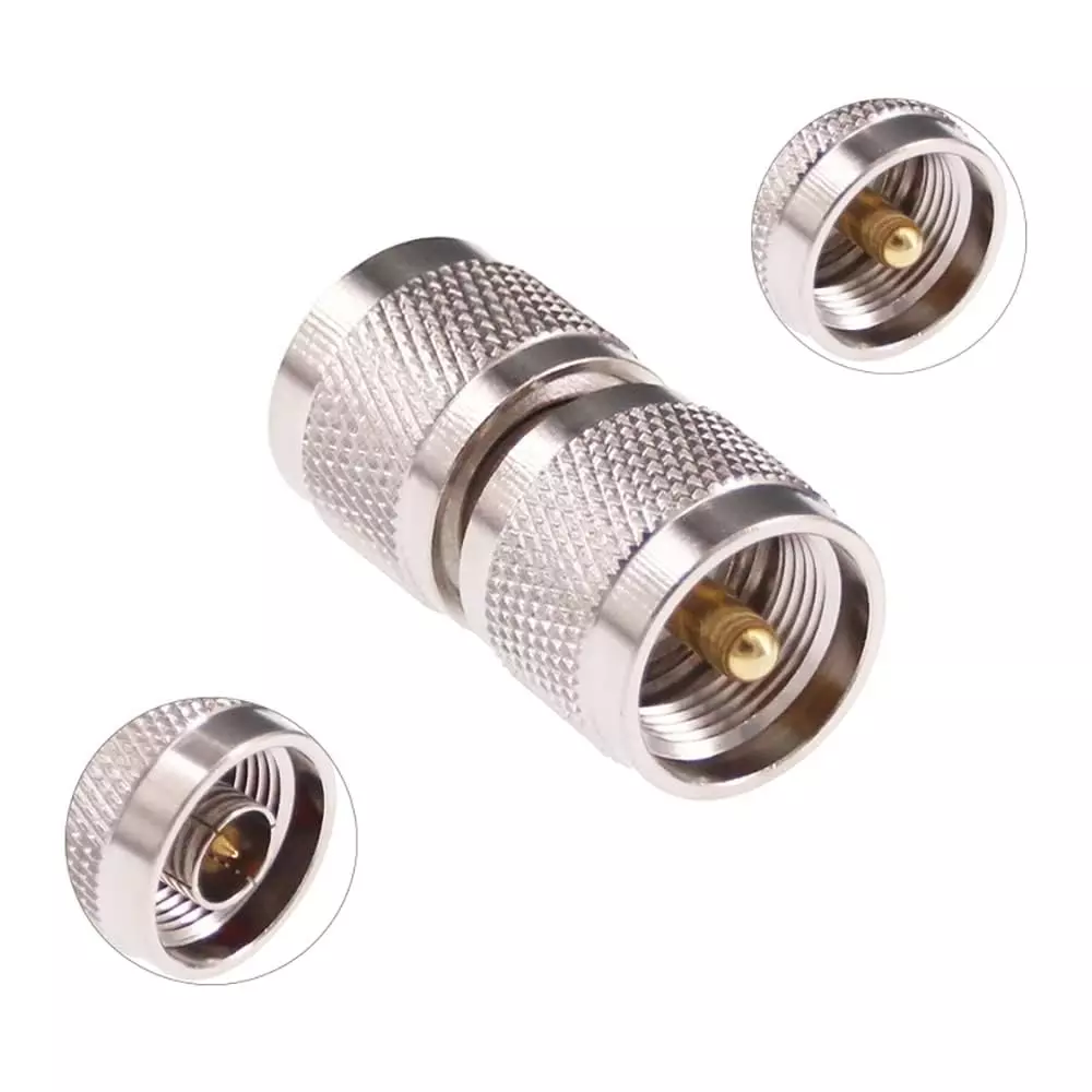 GENERIC N Male to UHF Male (PL-259) Straight RF Coaxial Adapter 50 Ω Impedance
