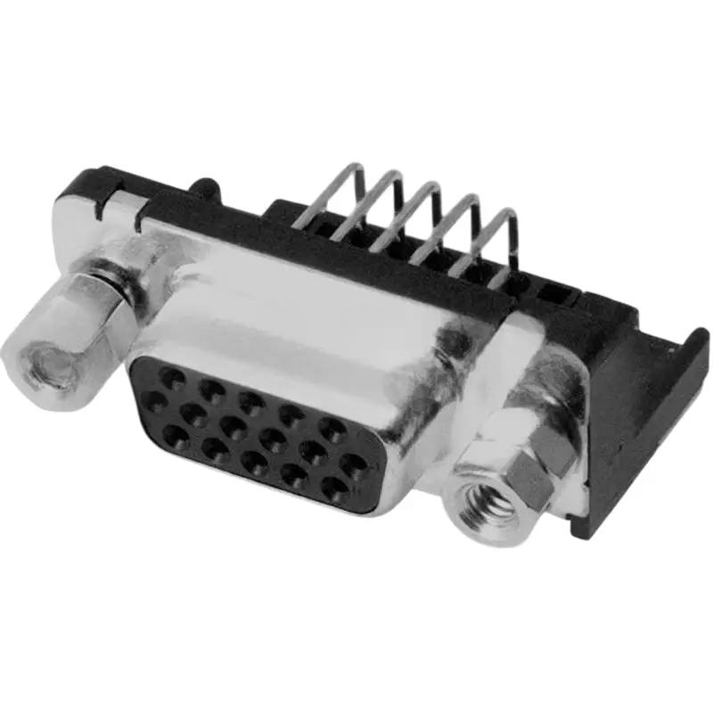 JAE High-Density D-Sub Connector, 15 Poles, Right Angle Through-Hole, EMI Shielded, D02-M15SAG-23L9E