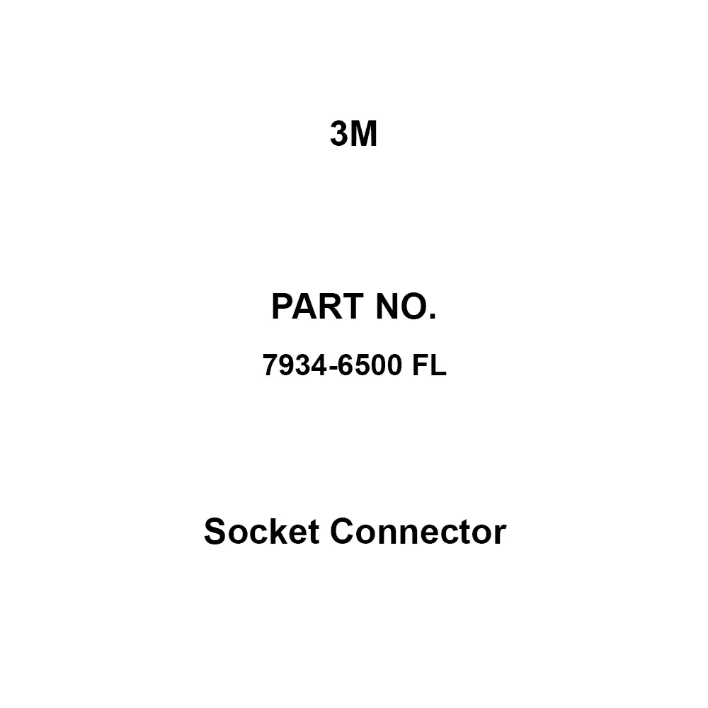 3M Socket Connector AC 250/DC300 V Rated Voltage, 7934-6500 FL