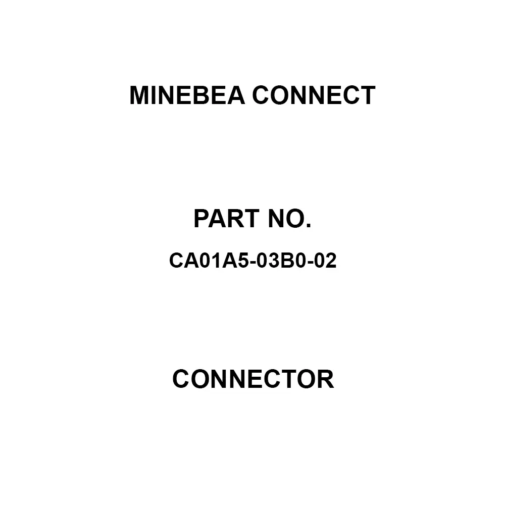 Minebea Connect Connector 250 V Rated Voltage 2 max. Rated Current 10 mΩ max. Contact Resistance, CA01A5-03B0-02 (Pack of 1000)