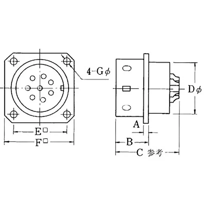tajimi-electronics-lock-round-connector-87878673