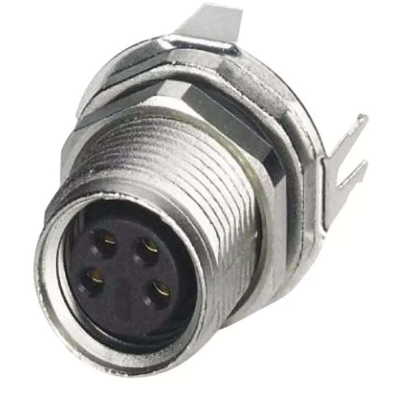 PHOENIX Circular Connector 4 No. of Pole Rear mounting Surface Mount Device, 1456129 (Pack of 20)