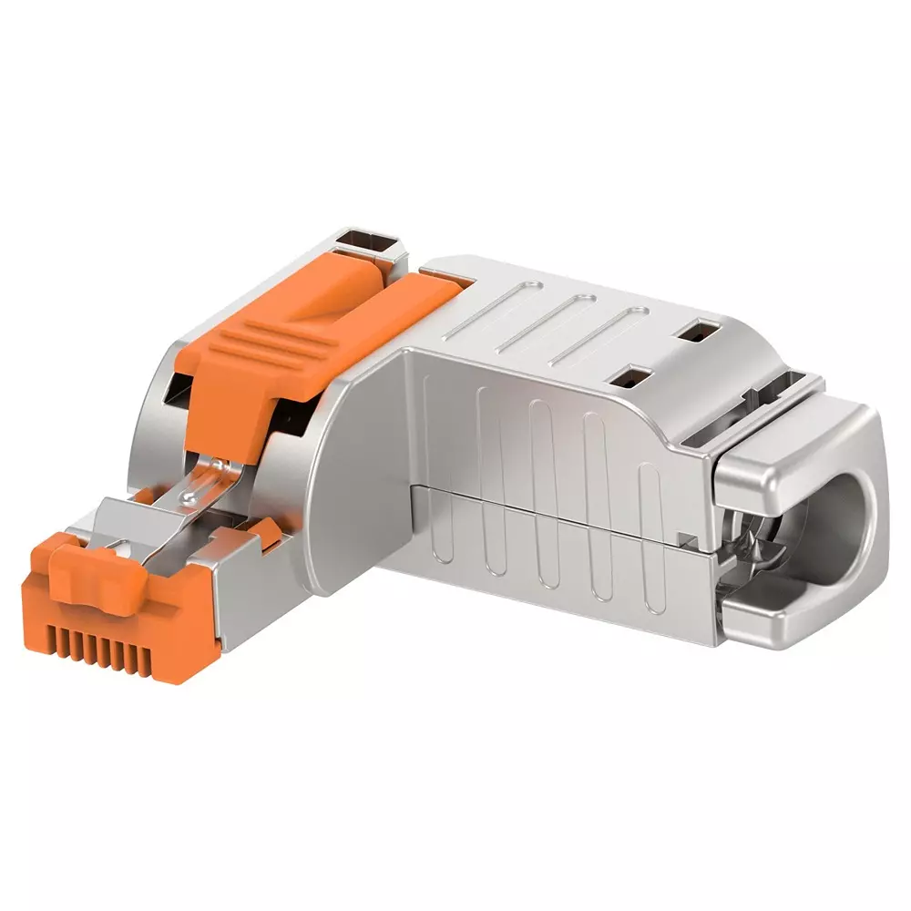 MOLEX / FLAMAR RJ45 Plug Cable Mount Connector Mounting Right Angle Orientation IP20 IP Rating, 2383217-3