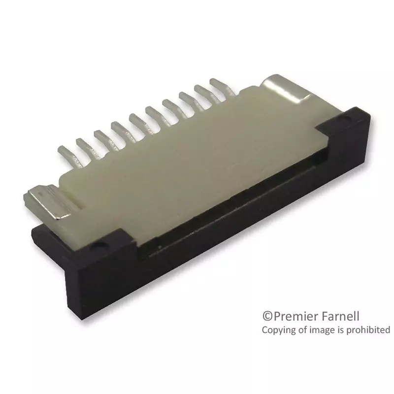 WURTH ELEKTRONIK FFC Board Connector 1 mm, R/A, Bottom, Ziif, 6Way, 68610614422 (Pack of 10)