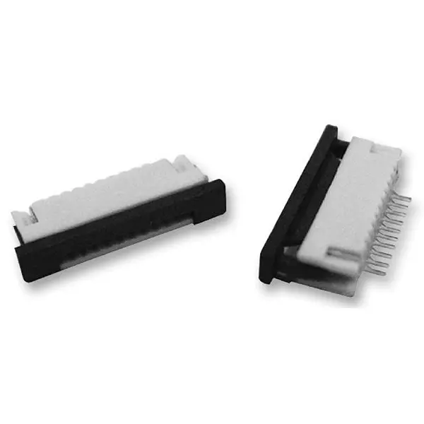 WURTH ELEKTRONIK FFC Board Connector 1 mm, R/A, Top, Ziif, 10Way, 68611014122