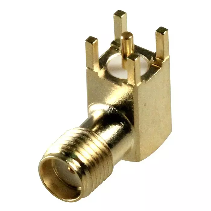 MULTICOMP PRO RF Connectors RF COAXIAL, SMA, RIGHT ANGLE JACK, 50OHM, MP-19-49-5-TGG