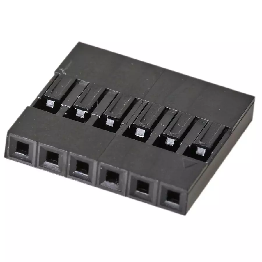 MULTICOMP PRO Plug & Socket Connector Housings HOUSING, CRIMP, RECEPTACLE, 2.54MM, 6WAY, 2226A-06 (Pack of 25)