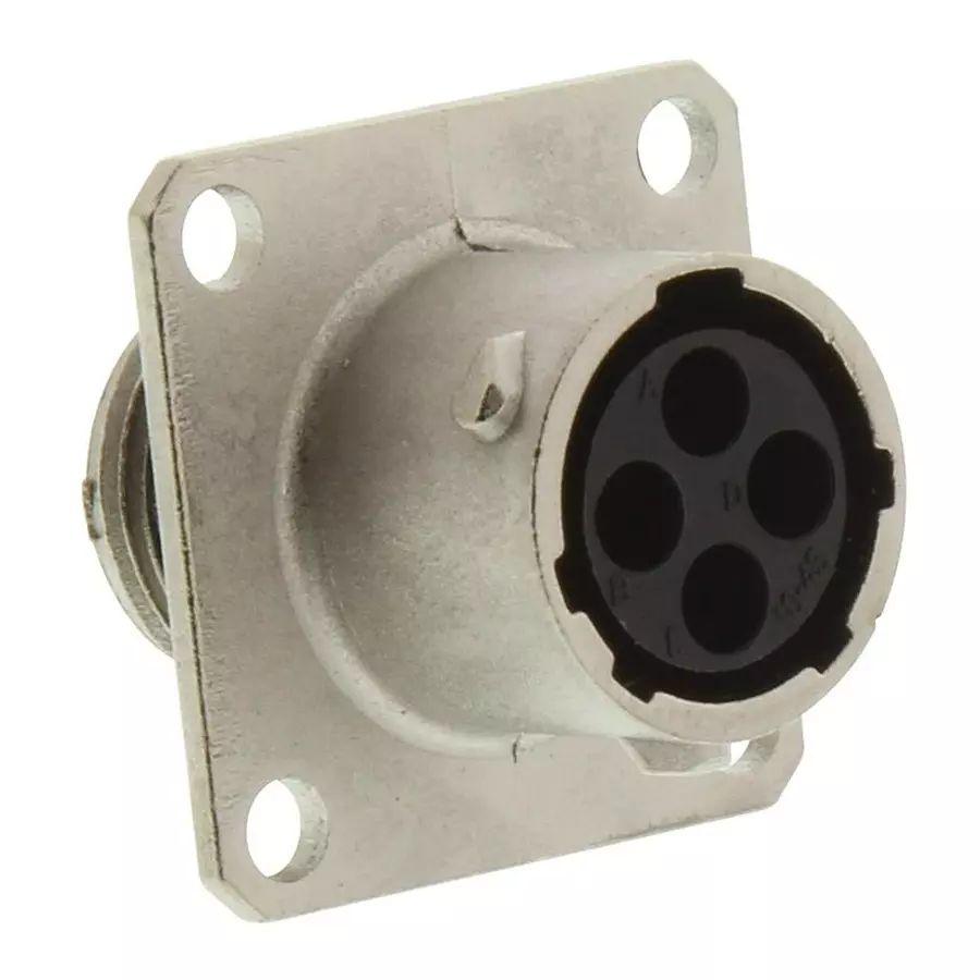 SOURIAU-SUNBANK / EATON CONNECTOR, CIRCULAR, RCPT, 4POS, PANEL, UT00104SH