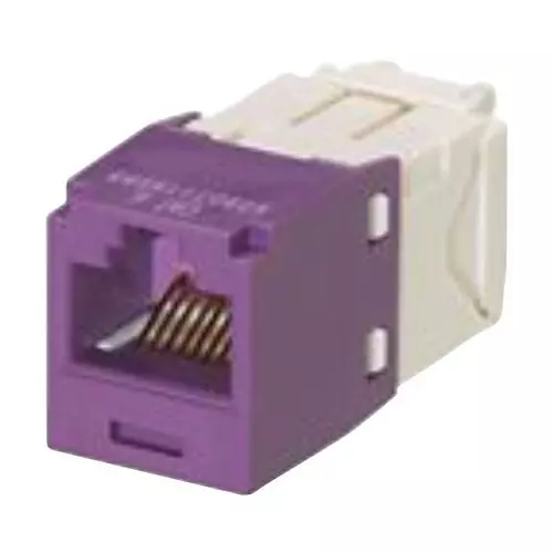 PANDUIT Modular & Ethernet Connectors RJ45 CONN, JACK, 8P8C, 1PORT, VIOLET, CJ688TGVL-24 (Pack of 24)