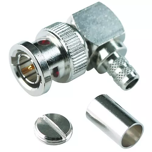 AMPHENOL RF RF Connectors RF/COAXIAL BNC PLUG R/A 50 OHM CRIMP/SLDR, 112178
