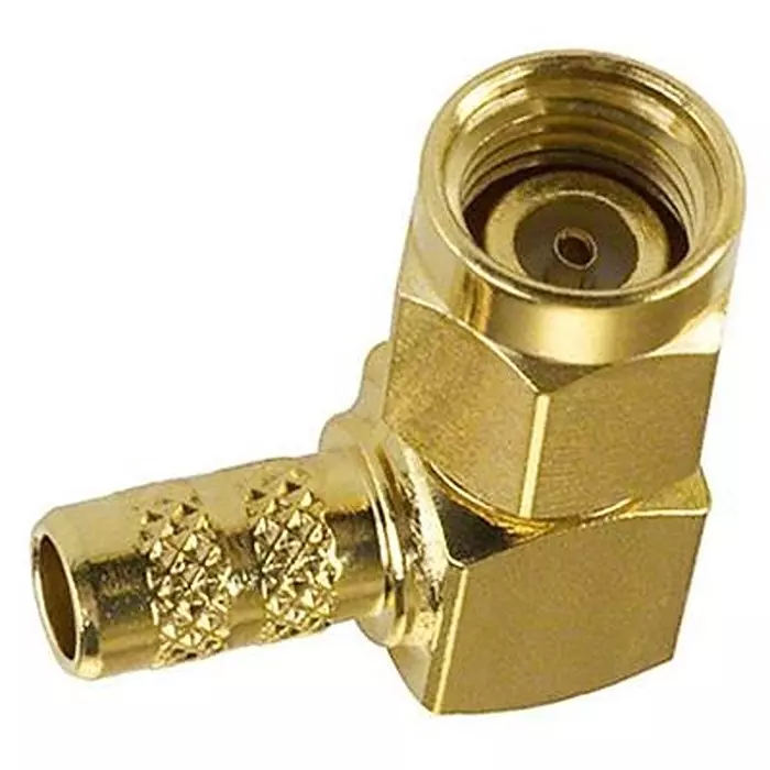 AMPHENOL RF RF Connectors RF/COAXIAL SMA RP PLUG, R/A, 50 OHM CRIMP, 132122RP