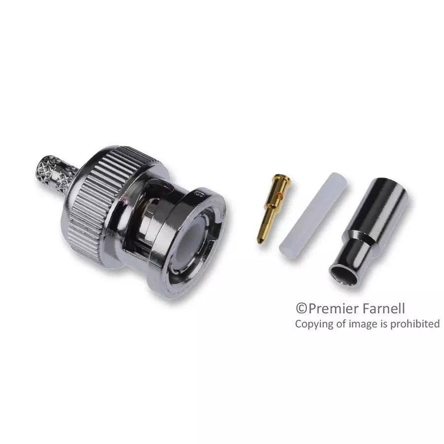 AMPHENOL RF RF Connectors RF/COAXIAL, BNC PLUG, STRAIGHT, 50 OHM, CRIMP, 031-242-RFX