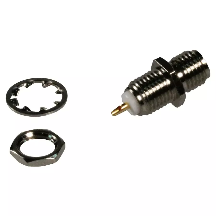 AMPHENOL RF RF Connectors RF/COAXIAL SMA BULKHEAD JACK STR 50 OHM SOLDER, 901-9889-RFX