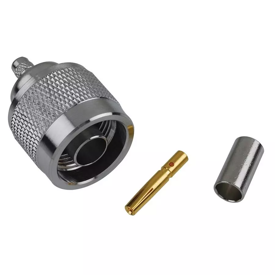 AMPHENOL RF RF Connectors RF/COAXIAL, N PLUG, STRAIGHT, 50 OHM, CRIMP, 172100RP