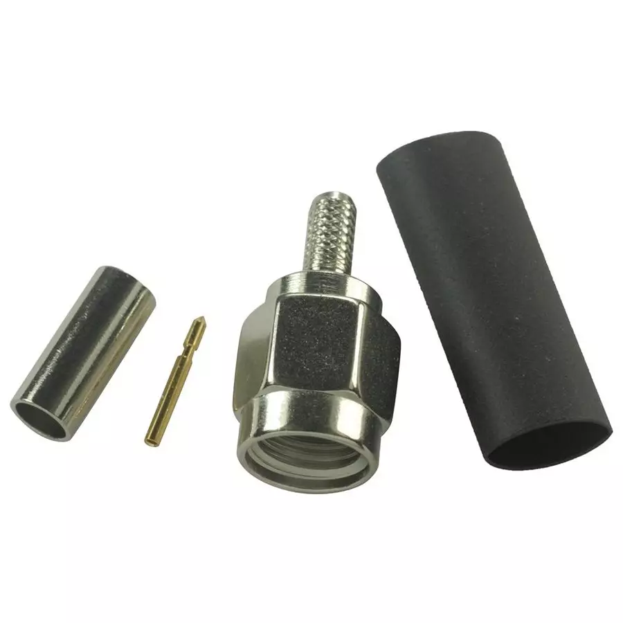 AMPHENOL RF RF Connectors RF/COAXIAL SMA PLUG STR 50 OHM CRIMP/SLDR, 901-9877-RFX