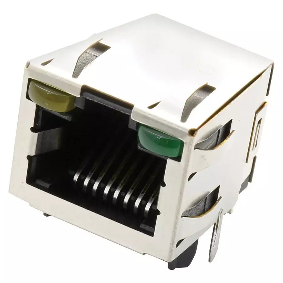 AMP - TE CONNECTIVITY CAT5 RJ45 MODULAR JACK, 8 POSITION, 1 PORT, 2-406549-1...