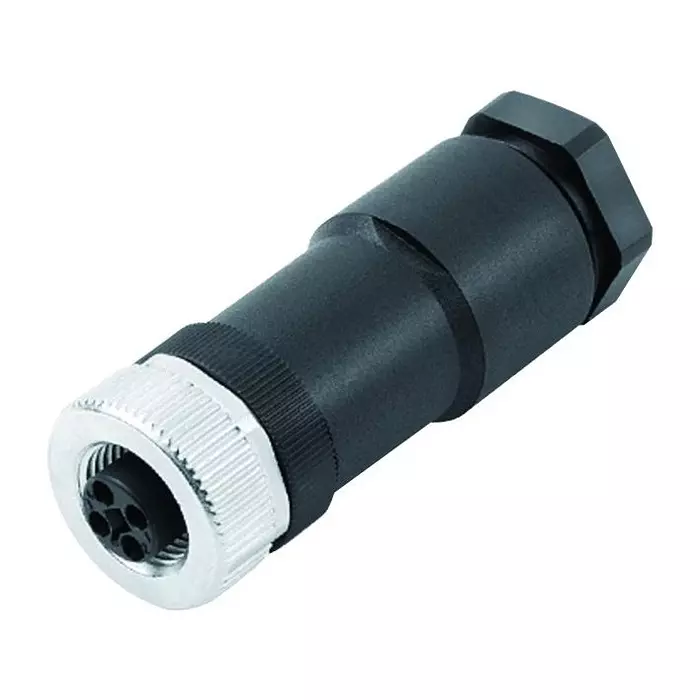 BINDER SENSOR CONN, RCPT, 4POS, M12, CABLE, 99-0630-19-04