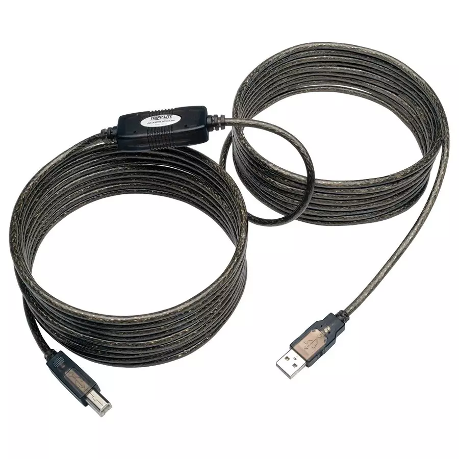 EATON TRIPP LITE USB CABLE, 2.0 TYPE A-TYPE B PLUG, 25FT, U042-025
