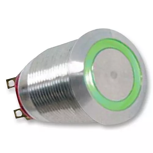 E-SWITCH SWITCH, PUSHBUTTON ANTI VANDAL, ILLUMINATED, SPDT, 2A, 48VDC, PV6H240SS-331.
