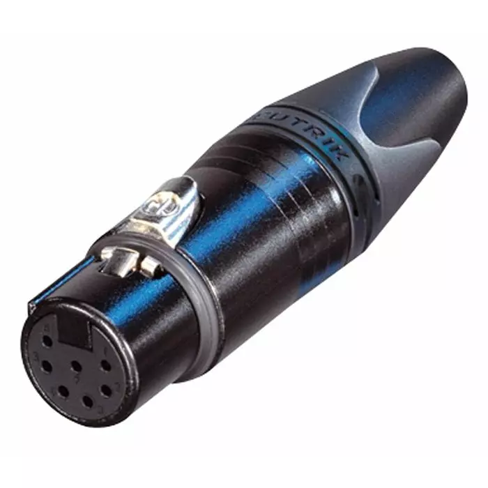 NEUTRIK SOCKET, XLR, BLACK, 7POLE, NC7FXX-B