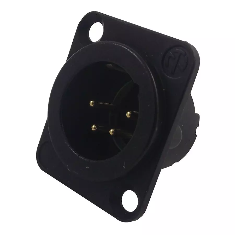 NEUTRIK PLUG, XLR, BLACK, 4POLE, NC4MD-LX-B