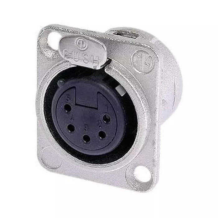 NEUTRIK SOCKET, XLR, PANEL, UNIFIED, 5POLE, NC5FD-L-1