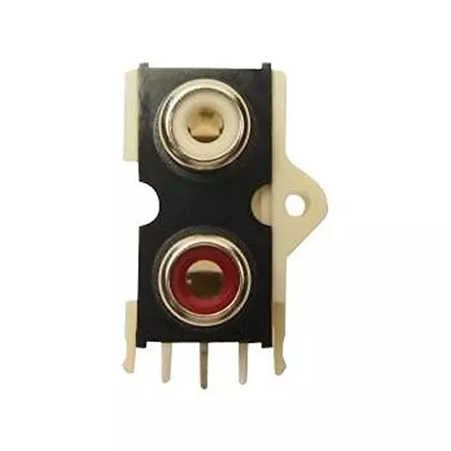 CLIFF ELECTRONIC COMPONENTS RCA CONNECTOR, DUAL JACK, 8.3MM, RED/WHT, FC68405