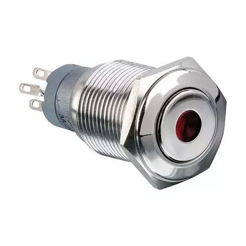 ARCOLECTRIC (BULGIN LIMITED) VANDAL RESISTANT SW, DPDT, 3A, 250V, RED, MP0045/1E2RD220S