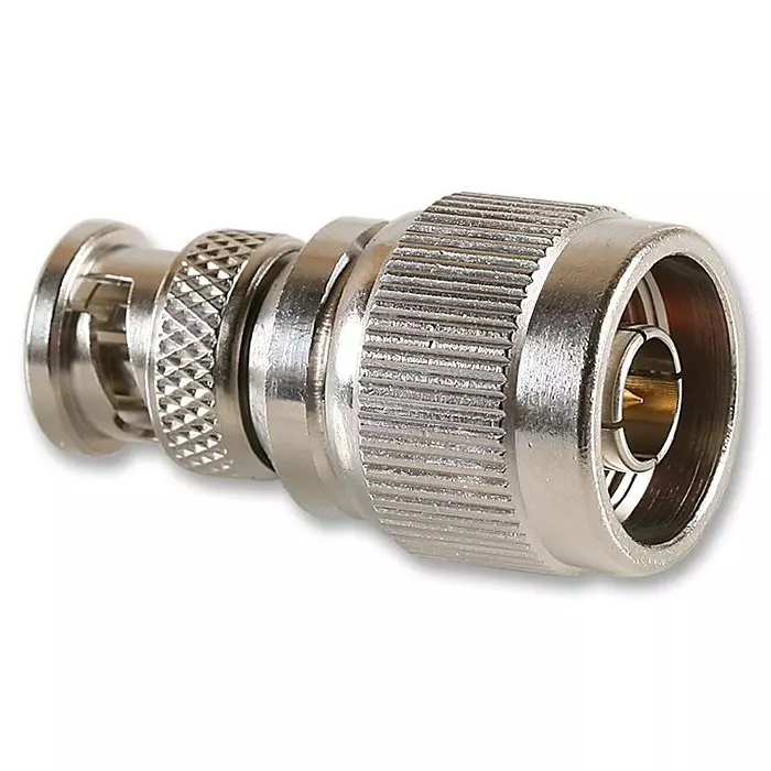 RADIALL ADAPTOR, BNC PLUG, N PLUG, 50OHM, R191417000