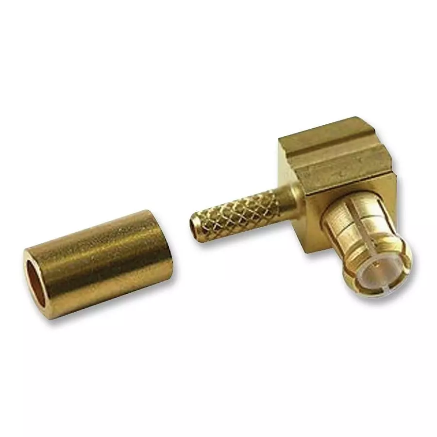 RADIALL RF COAXIAL, MCX, RIGHT ANGLE PLUG, 50OHM, R113182000