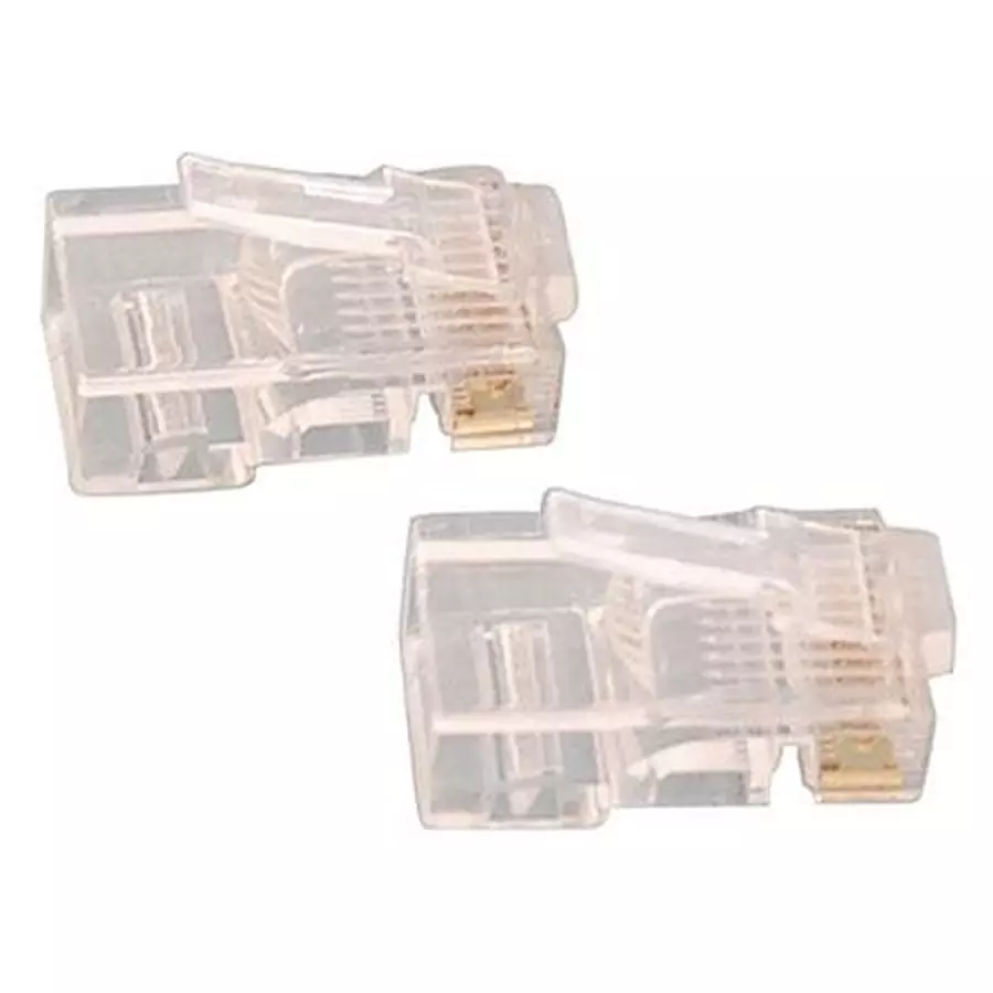 MCM 100 Pack Cat5E RJ45 Cable Connectors - Solid Cable, 831-2230 (Pack of 100)