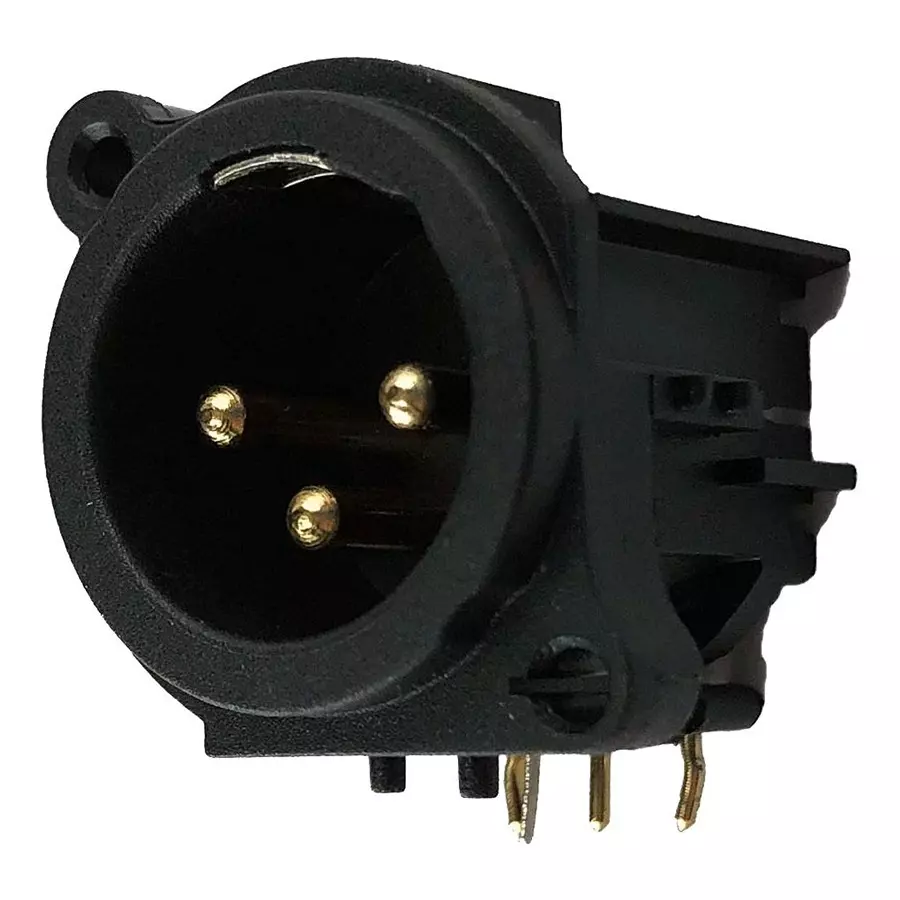 IO AUDIO TECHNOLOGIES Xlr Connector, R/A Jack, 3Pos, Pcb, IO-XLR3-M-EH