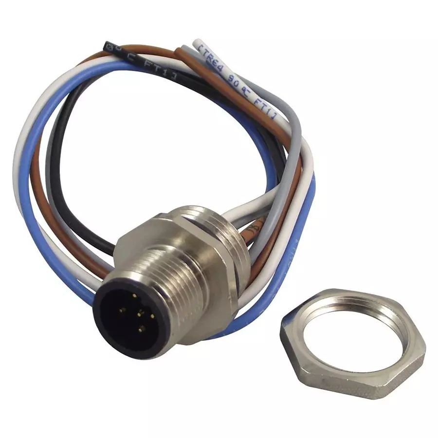 HIRSCHMANN PLUG, PANEL, M12, 5WAY, ELST 512 PG9