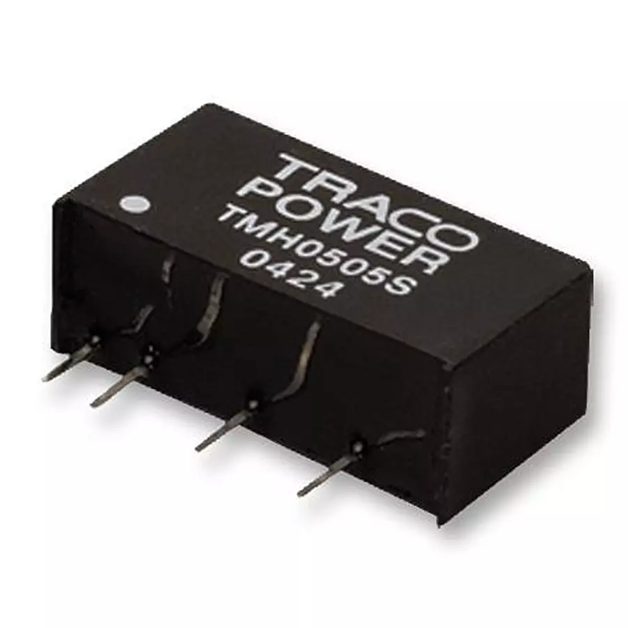 TRACO POWER Isolated Through Hole DC / DC Converters CONVERTER, DC/DC, 2W, 15V/0.1A, TMH 1215S