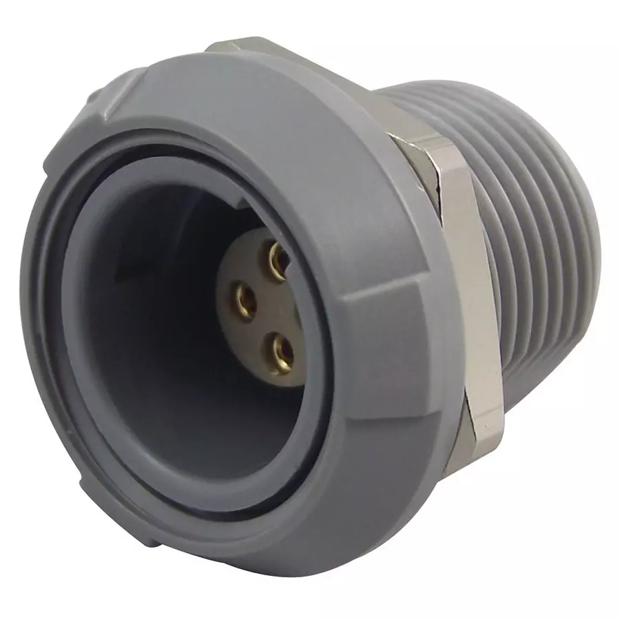 REDEL Socket, Panel Mount, Grey, 4Way, PKG.M0.4GL.LG