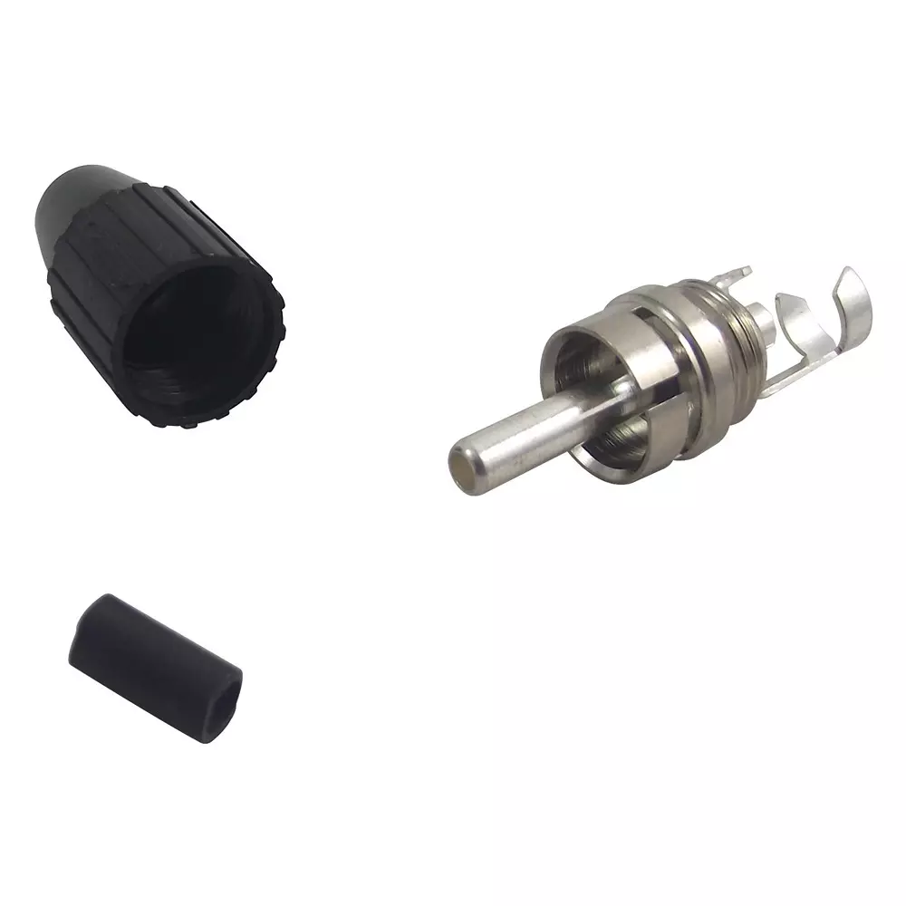 DELTRON COMPONENTS Plug, Phono, Silver/BlACk, 413-0100