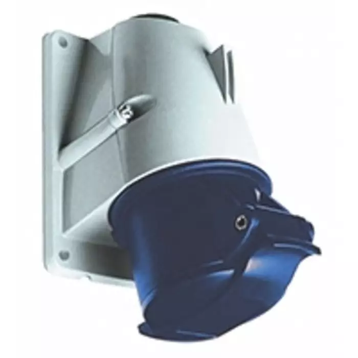 Amphenol Industrial Easy Safe IP44 Blue Panel Mount 2P + E Right Angle Industrial Power Socket, Rated At 63A, 230 V, 2CMA167476R1000263RS6