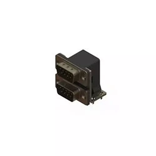 EDAC Stacked D-Sub Conn, R/A Plug, 9P, 2Port, 661-009-264-032