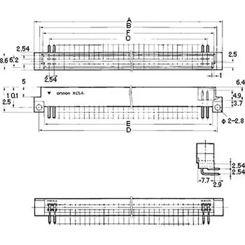 Omron Din Style Connector 10⁶ mohm or more (at 100 V DC), XC5A-3282-1