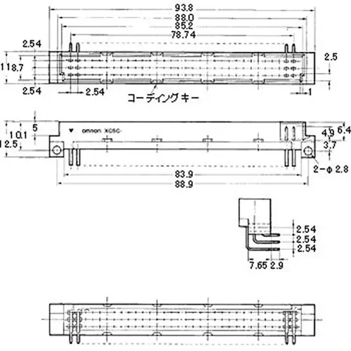 Omron Din Style Connector 10⁶ mohm or more (at 100 V DC), XC5C-9682-1
