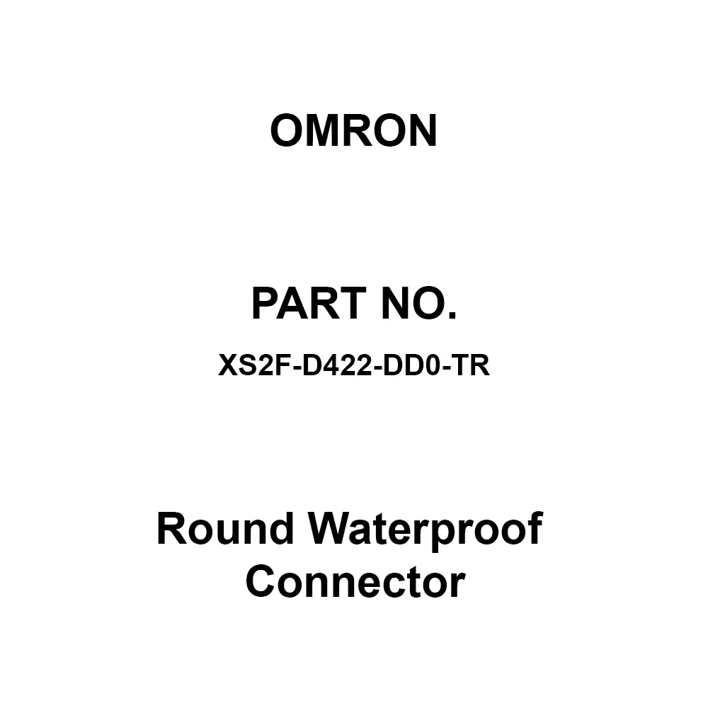 Omron Round Waterproof Connector DC 250 V Rated Voltage, XS2F-D422-DD0-TR