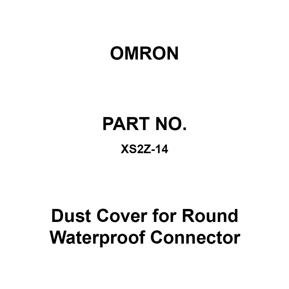Omron Dust Cover for Round Waterproof Connector, XS2Z-14