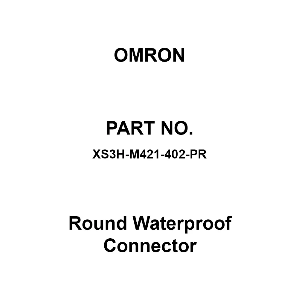 Omron Round Waterproof Connector DC 125 V Rated Voltage, XS3H-M421-402-PR