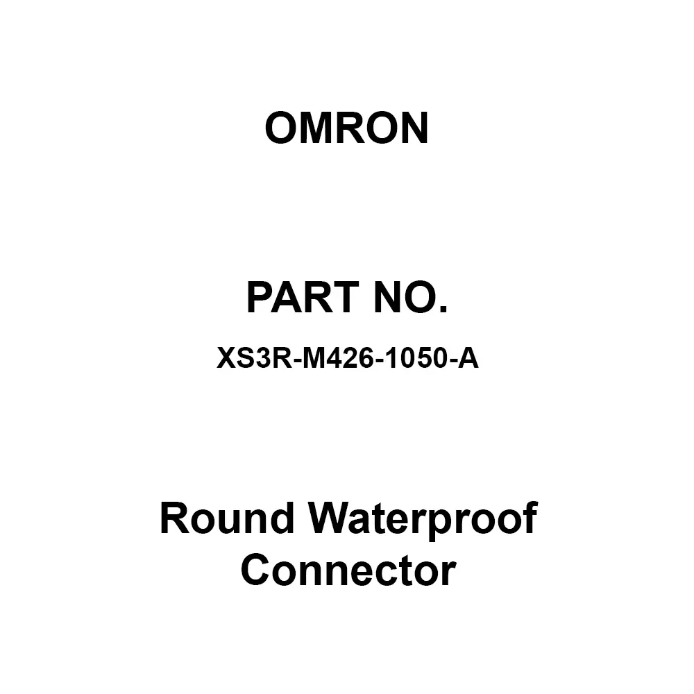 Omron Round Waterproof Connector DC 125 V Rated Voltage, XS3R-M426-1050-A
