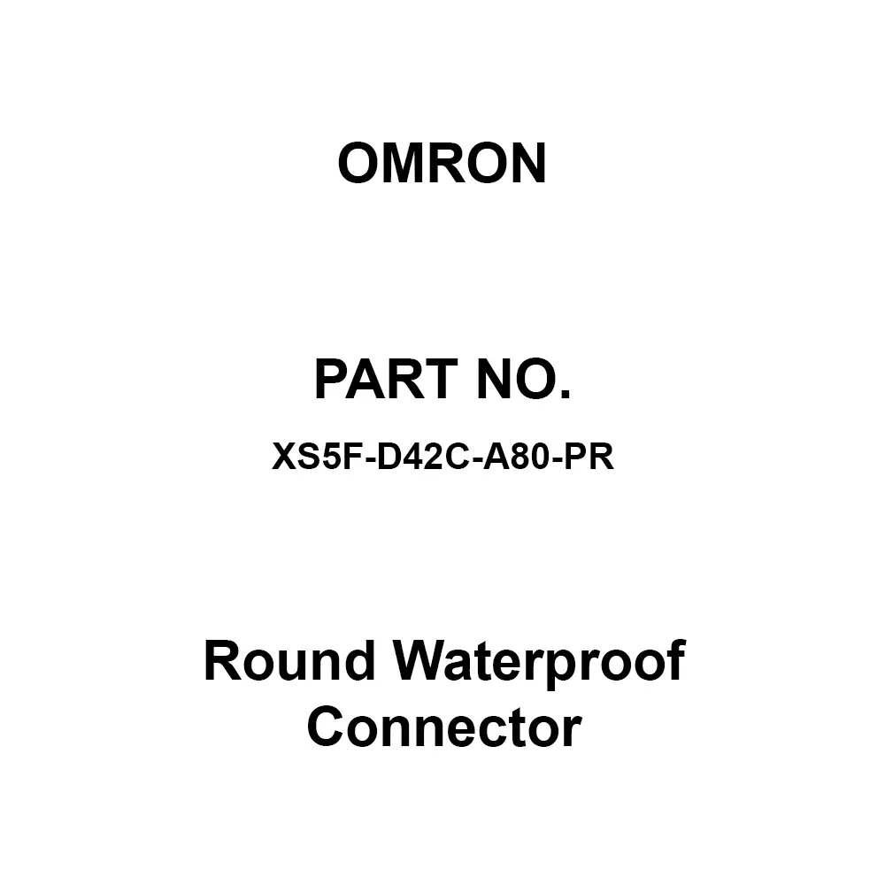 Omron Round Waterproof Connector 1000 mΩ or more at 500 V DC, XS5F-D42C-A80-PR