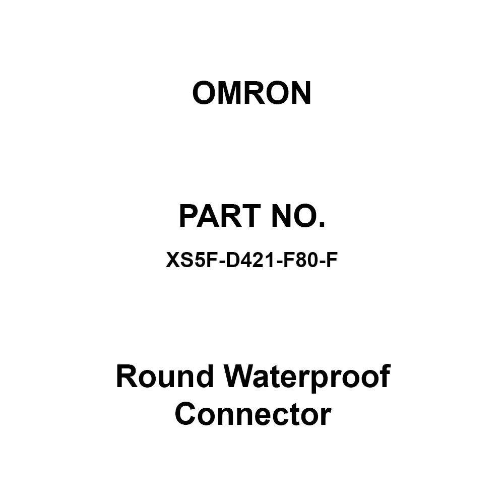 Omron Round Waterproof Connector 1000 mΩ or more at 500 V DC, XS5F-D421-F80-F