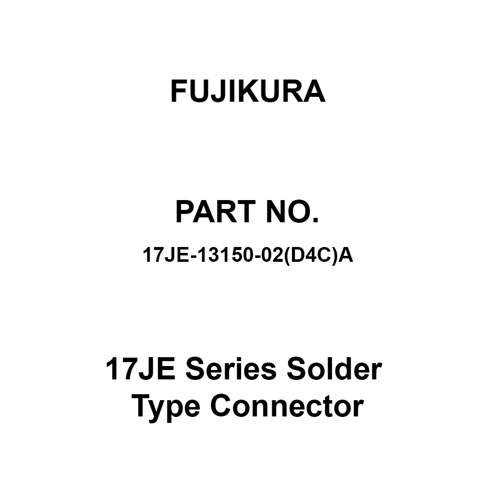 FUJIKURA Square Solder Type Connector 15 Pole, 17JE-13150-02(D4C)A (Pack of 100)