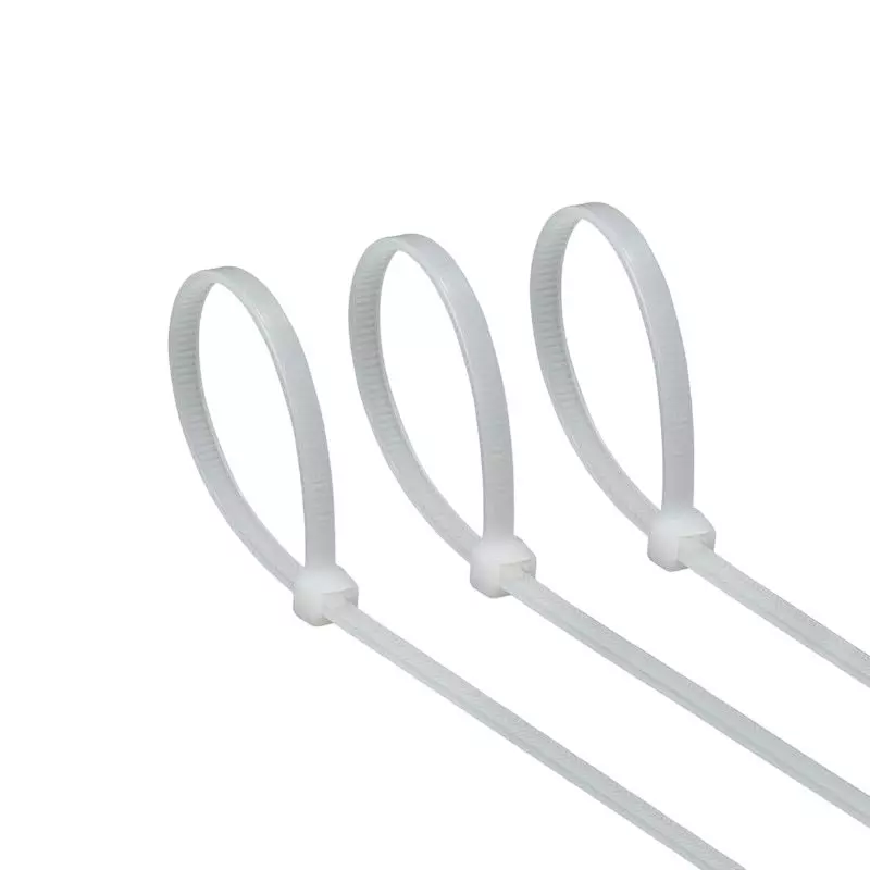 NBR Self-Locking Cable Ties Nylon White 100x2.5 mm, CTN004 (Pack of 100 Pcs)